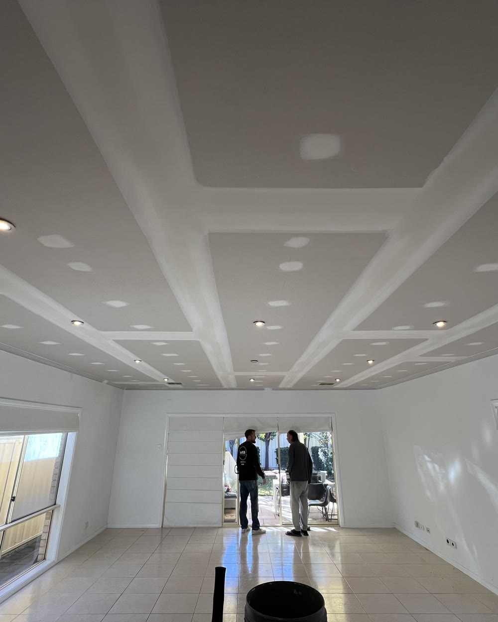 The ACR team on a finished plasterboard ceilings job
